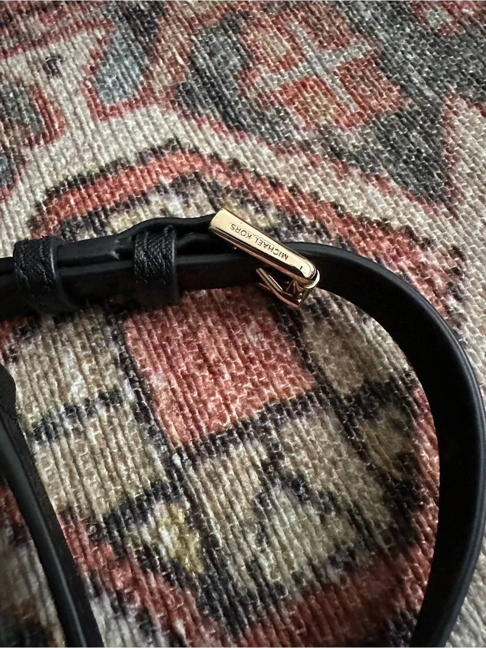 Michael Kors Black Crossbody with Gold Logo